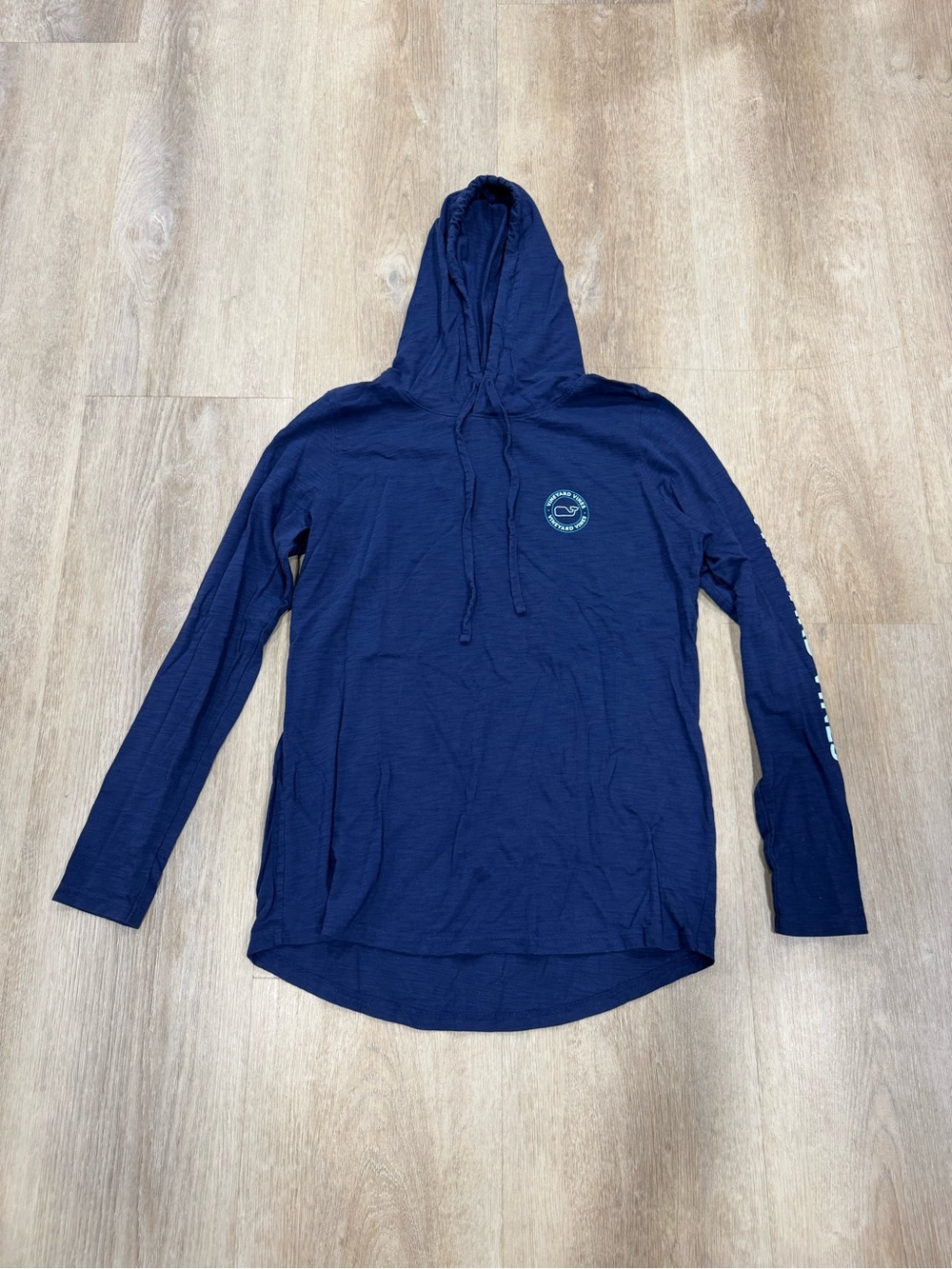 Vineyard Vines Navy Long-Sleeve Hooded Shirt